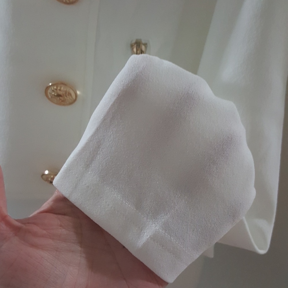 White Button Military Jacket - Picture 6 of 6