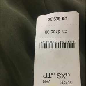 Reserved for trade. Olive maxi dress with slits