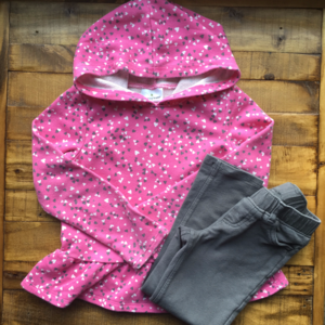 Girls 4T Pink & Gray Sweatshirt & Leggings