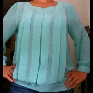 Sheer Mint blouse