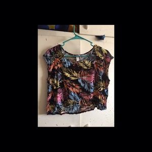 Forever 21 floral pattern crop top