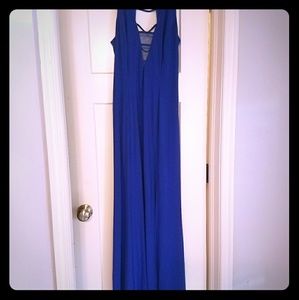 Blue floor length dress