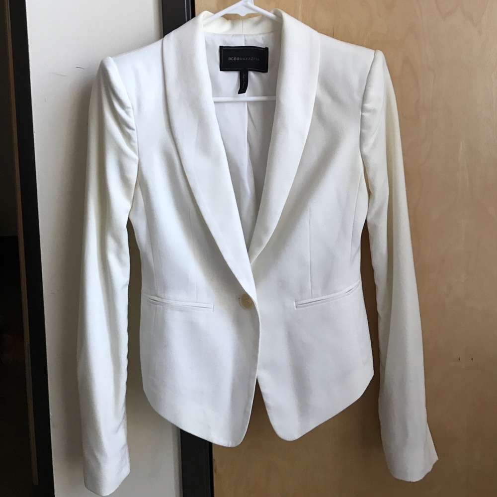BCBG white blazer, used