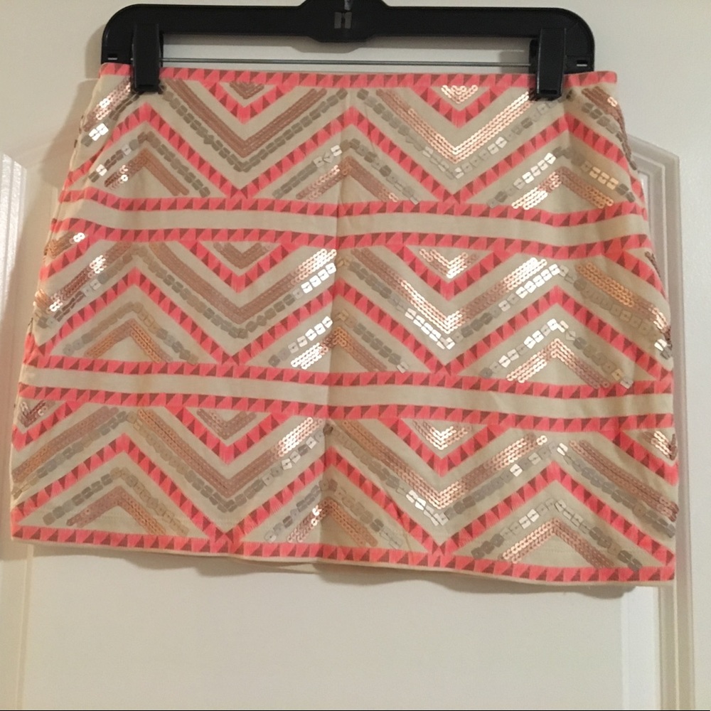 Express Aztec Cream Skirt