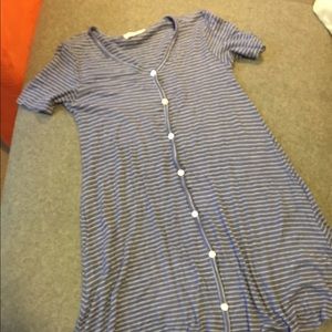Striped navy tunic dress