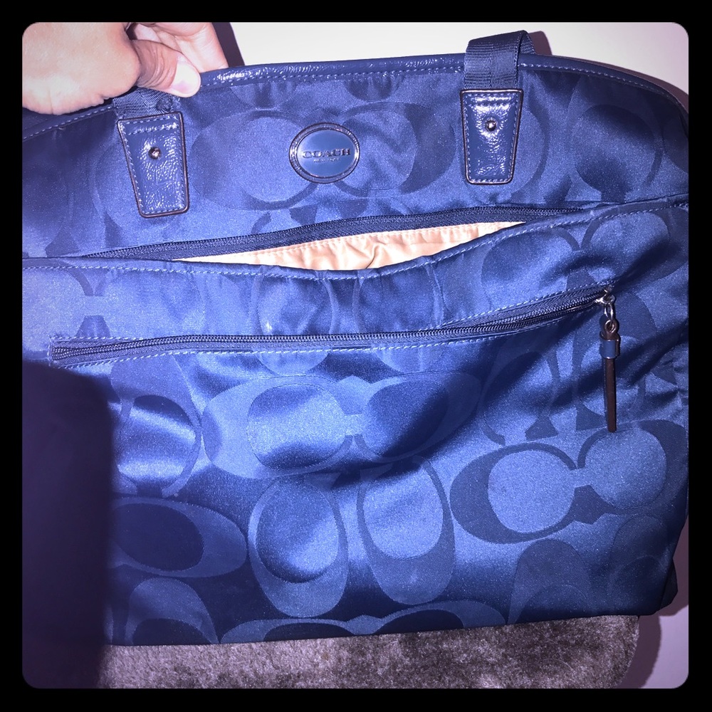 Coach nylon diaper bag