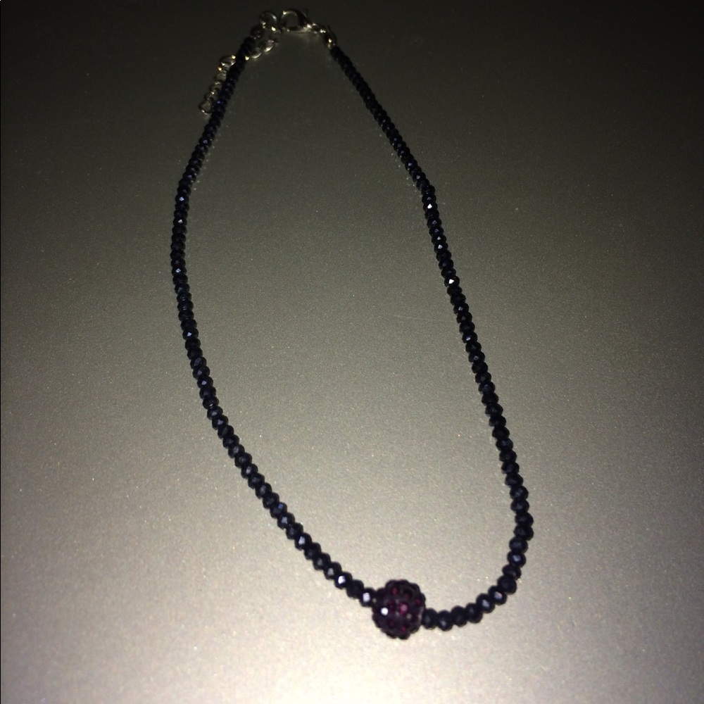 Purple Pearl Beaded Choker