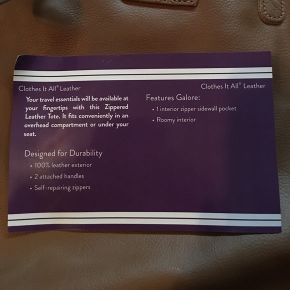 "Clothes it all" leather tote - Picture 3 of 5