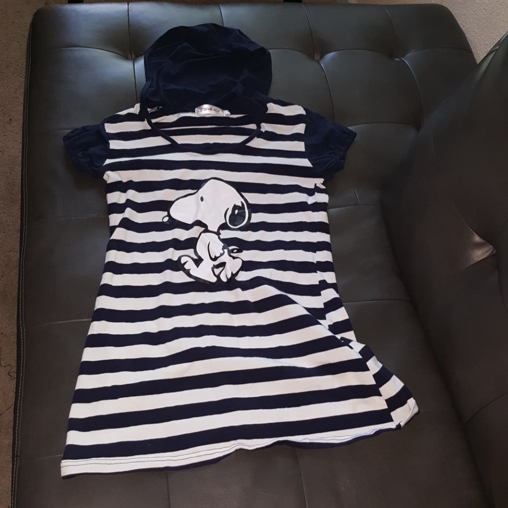 Hooded Snoopy long line tshirt