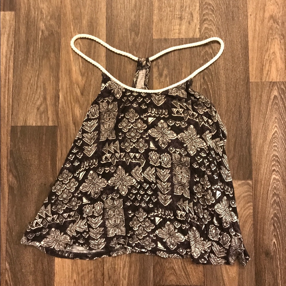 Black and cream crop top