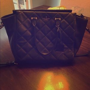 Black, quilted, Kate Spade purse