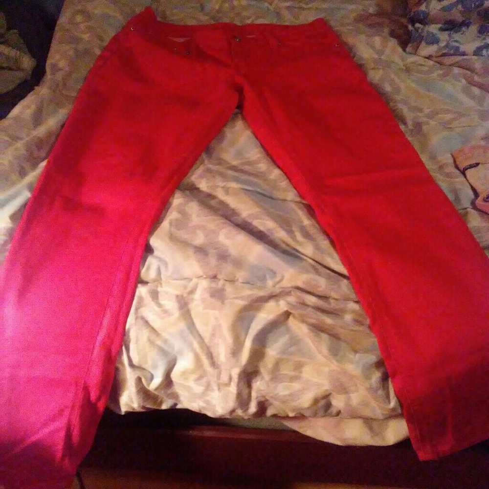 Ladies red pants