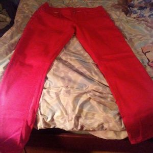 Ladies red pants