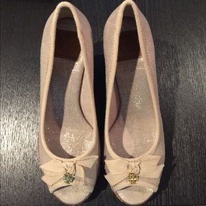 Tory Burch Jackie 2.85MM metallic wedges