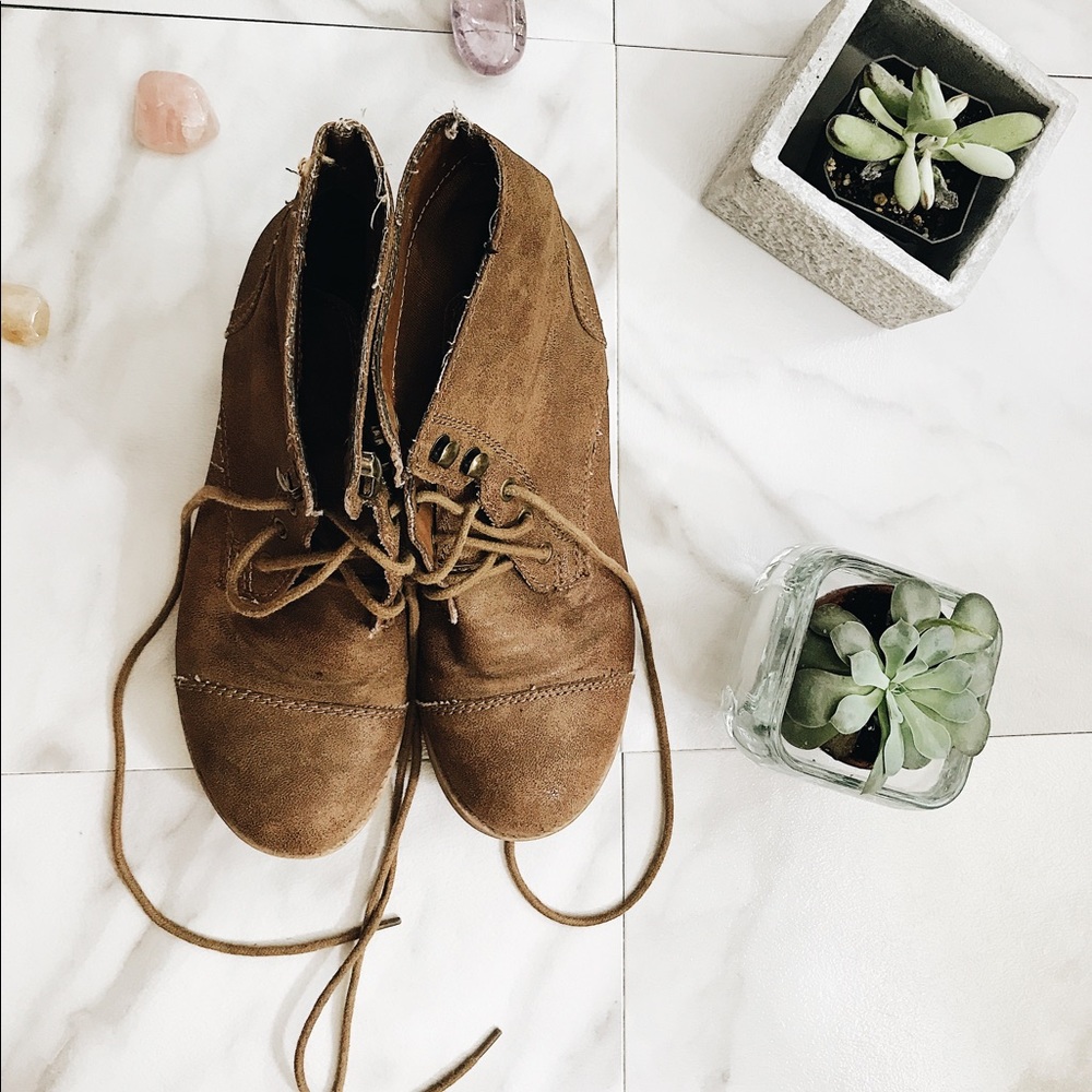 Distressed boots