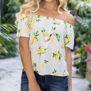 Lemon off shoulder top