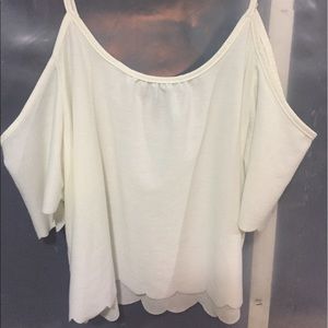 Top Shop white scalloped top