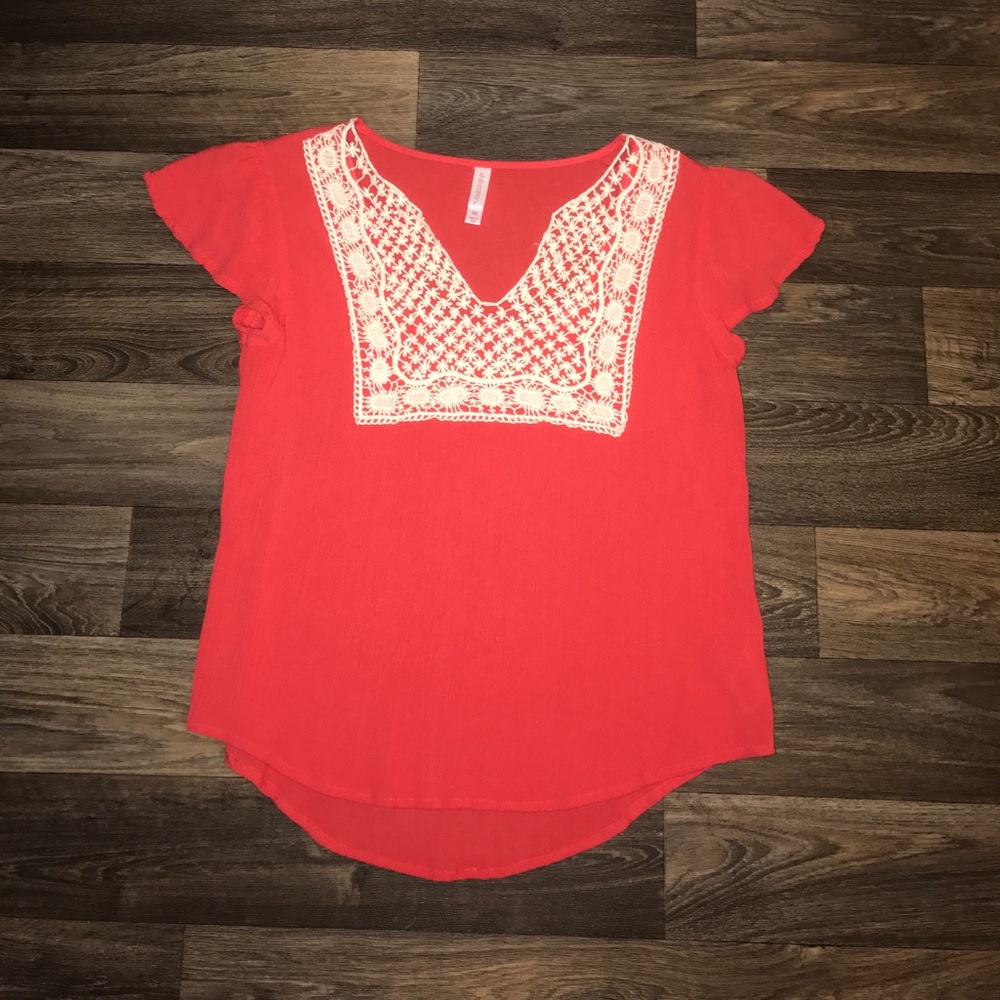 Coral summer top