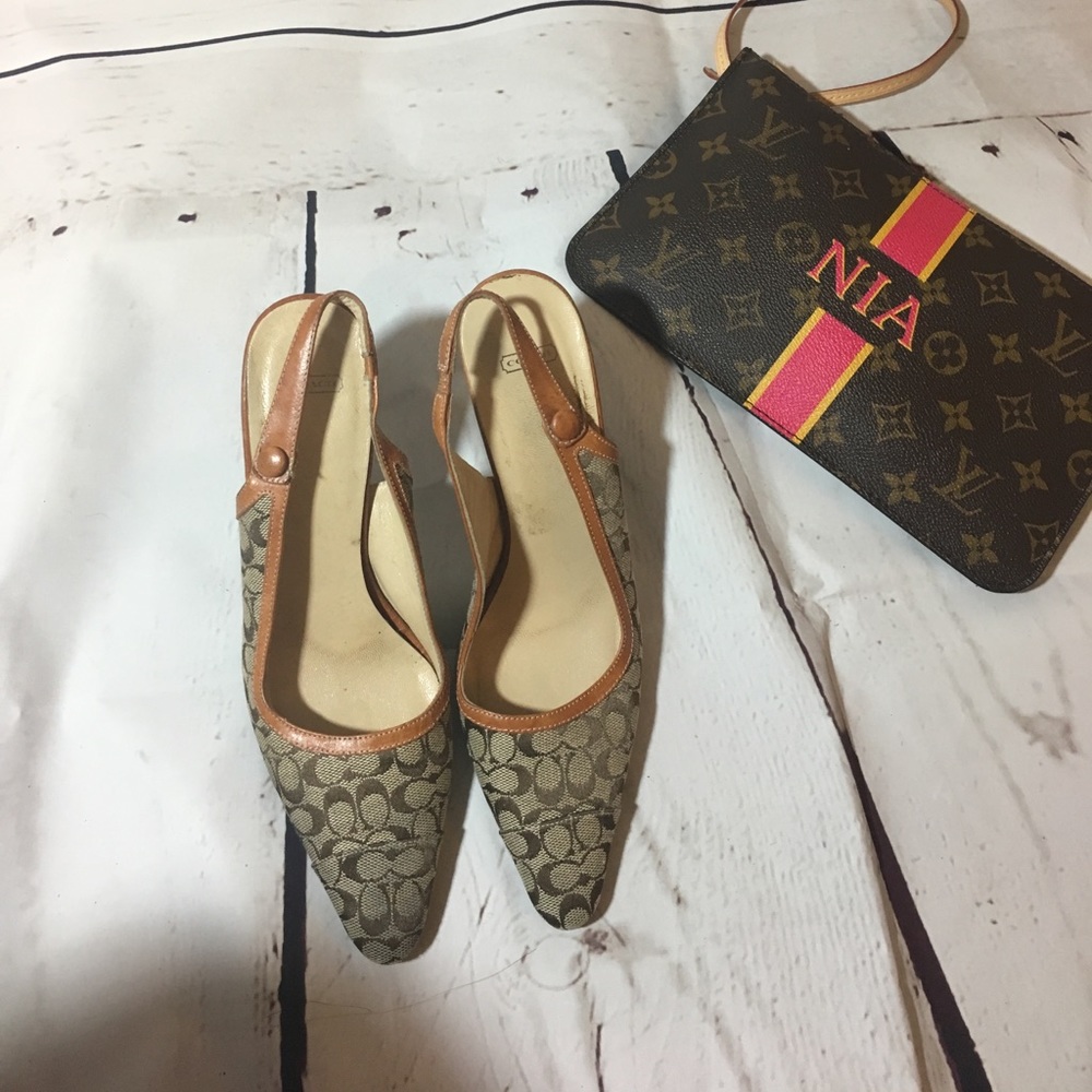 Coach sling back pumps size 5.5