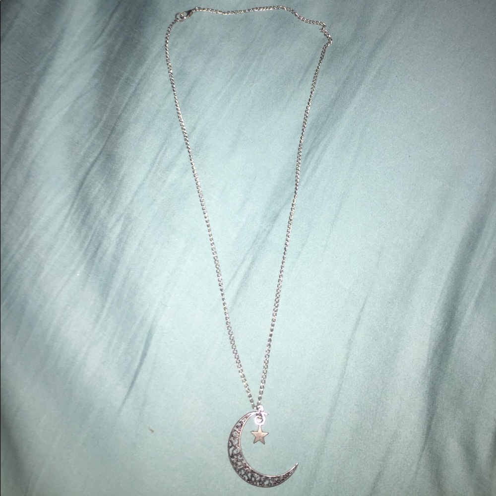 Moon and star necklace