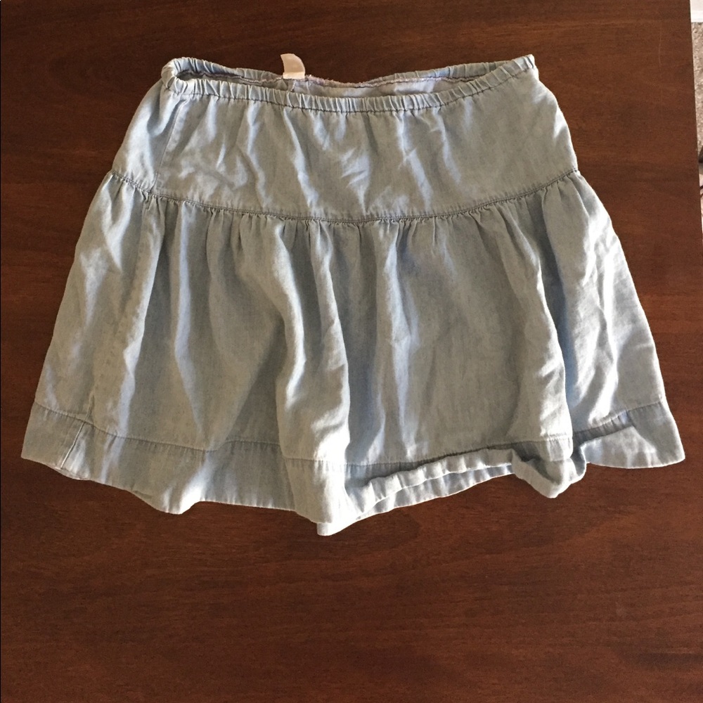 Light blue linen skirt