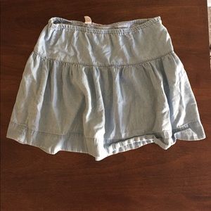 Light blue linen skirt