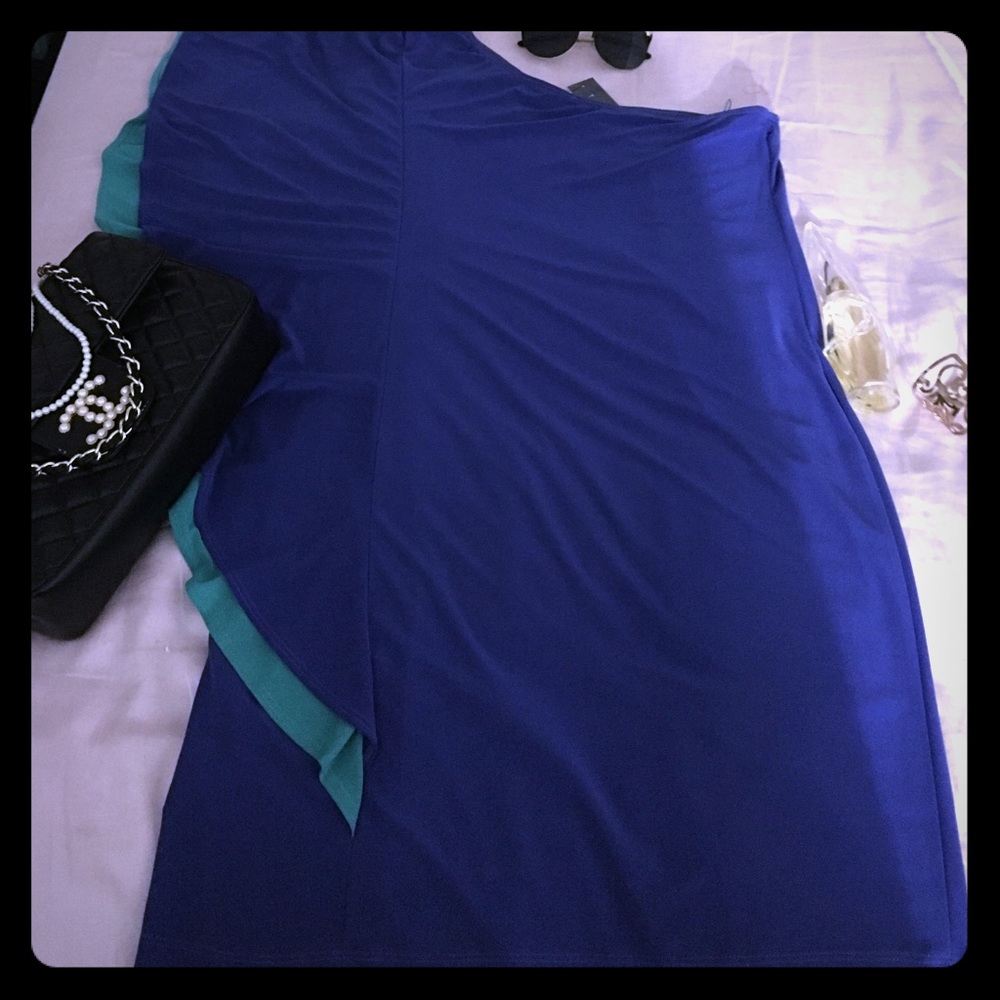 Blue and green Tatiana B dress