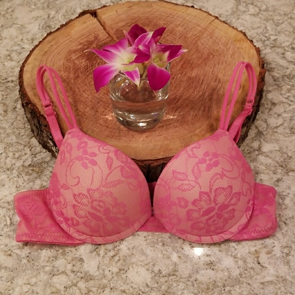 Sale!!! pink lace push up bra, 34a