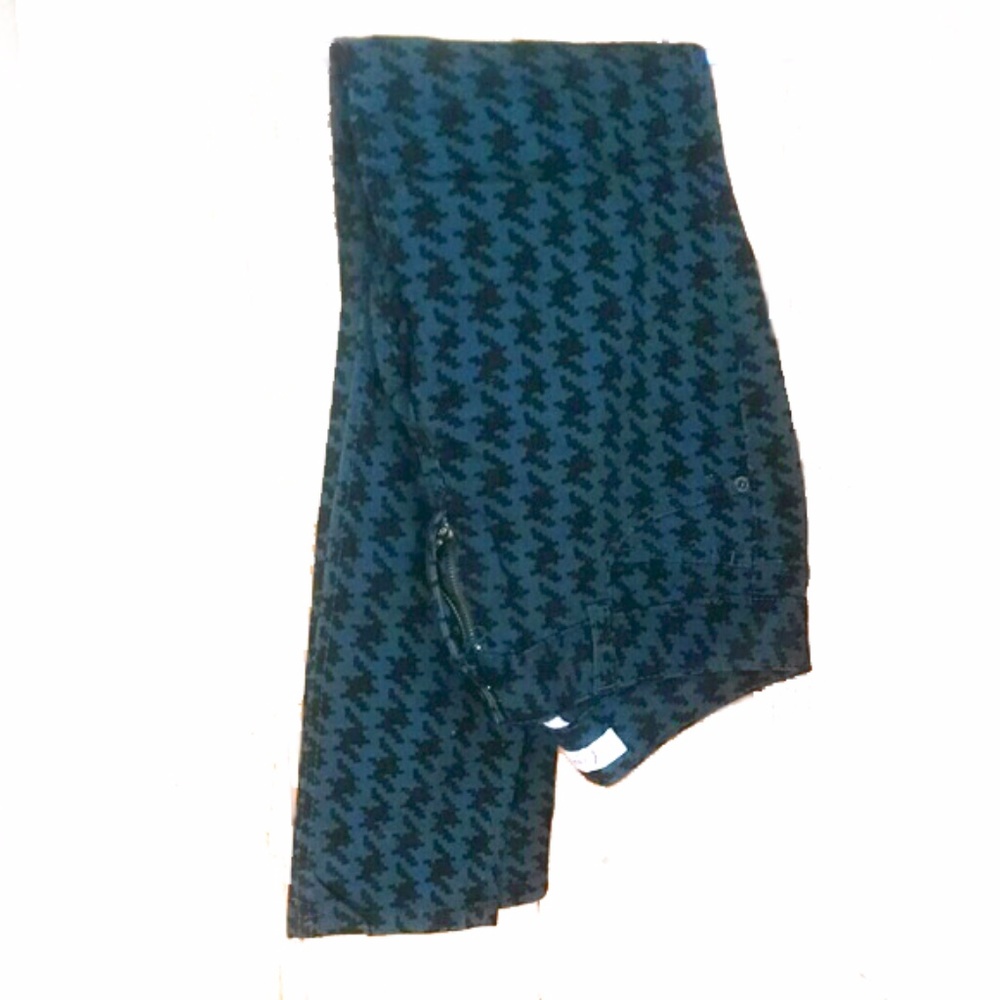 Candie's' Teal Houndstooth Skinny Jeans
