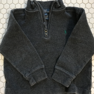 Boy Gray 1/4 zip up sweater