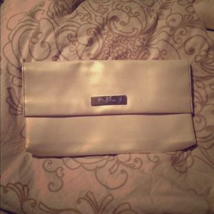 Calvin Klein Metallic White Party Clutch