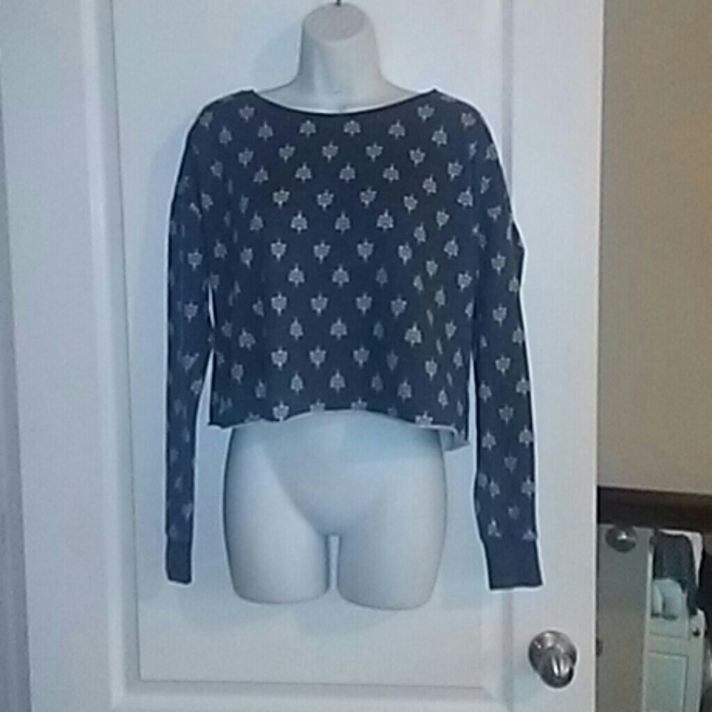 Navy Blue midriff sweater