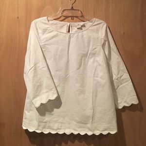 Vineyard Vines Scalloped Edge Blouse