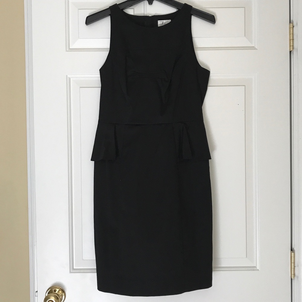 NWOT Milly Black Peplum Sheath Dress