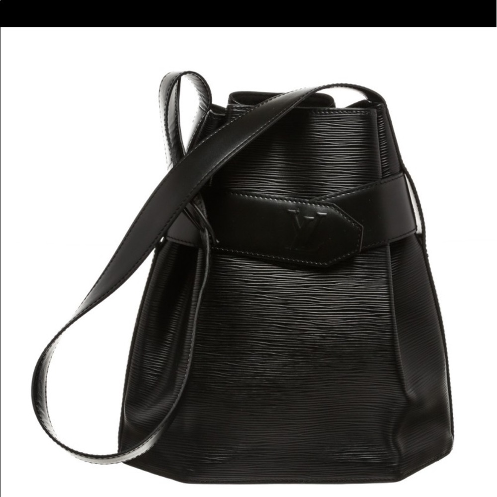 Louis Vuitton Black Epi Leather Sac D'epaule Bag
