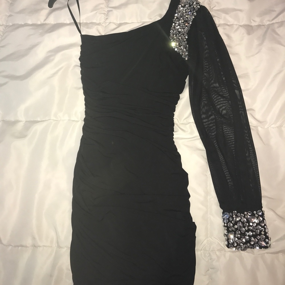 One shoulder homecoming or formal dress