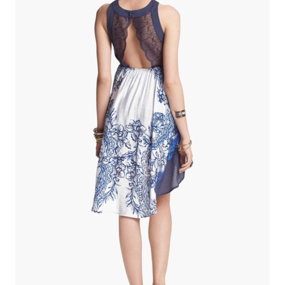 Free people Russian plate lace open back dress