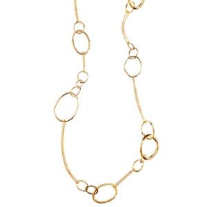 Organic Link Chain Necklace Gold