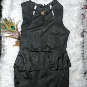 Kardashian Kollection Black Peplum Dress