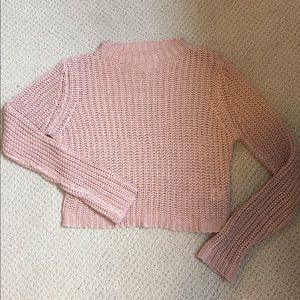 PINK CROPPED SWEATER