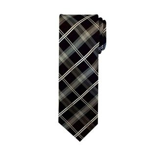 Black and White Plaid Tie