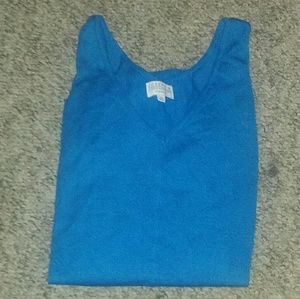 Size 1X Blue Sleeveless Top