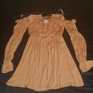 Copper Off-Shoulder Dress