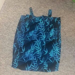 Size XL Black and Blue Maxi Sundress