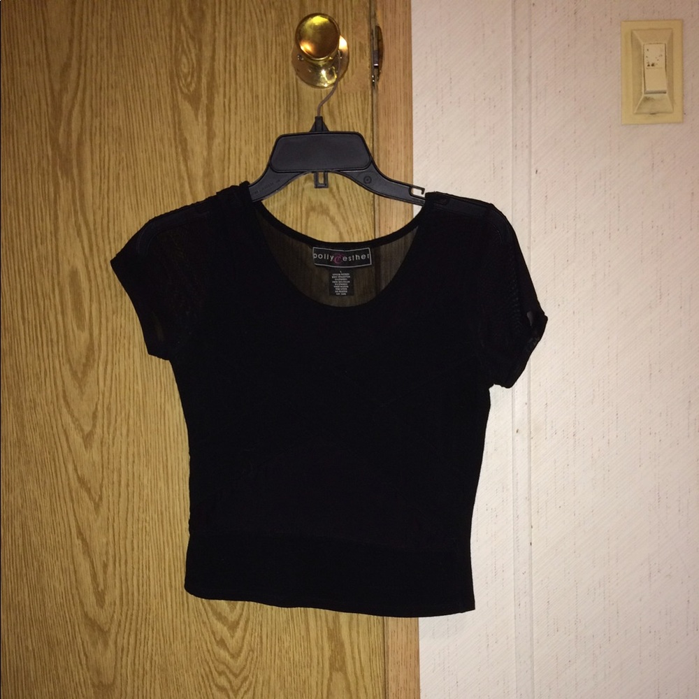 Black crop top