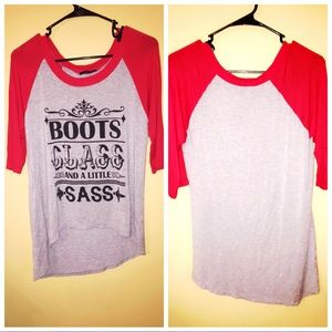 💓💓Boutique Baseball Tee Style Shirt 3/4 sleeve