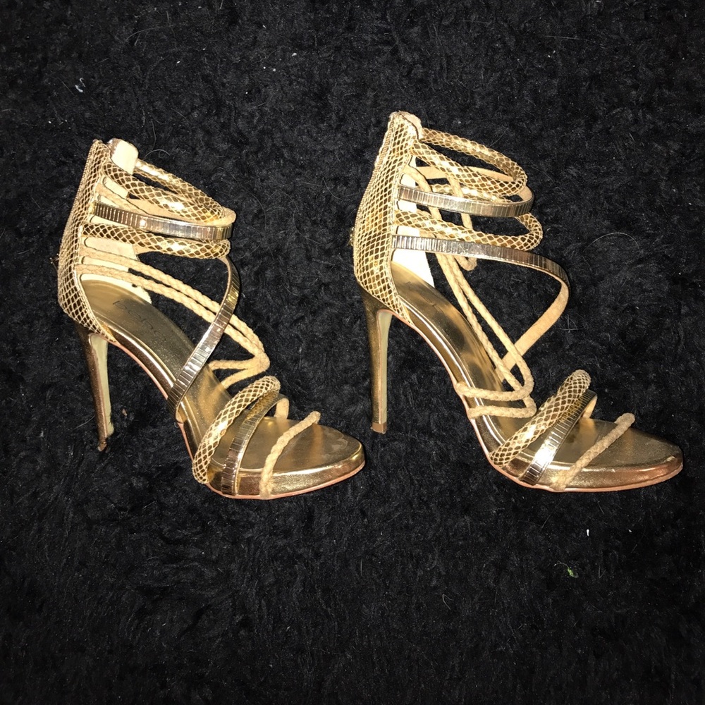 Bebe gold heels