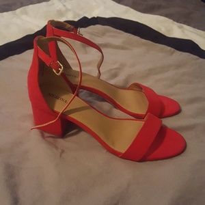 Merona red heeled sandals