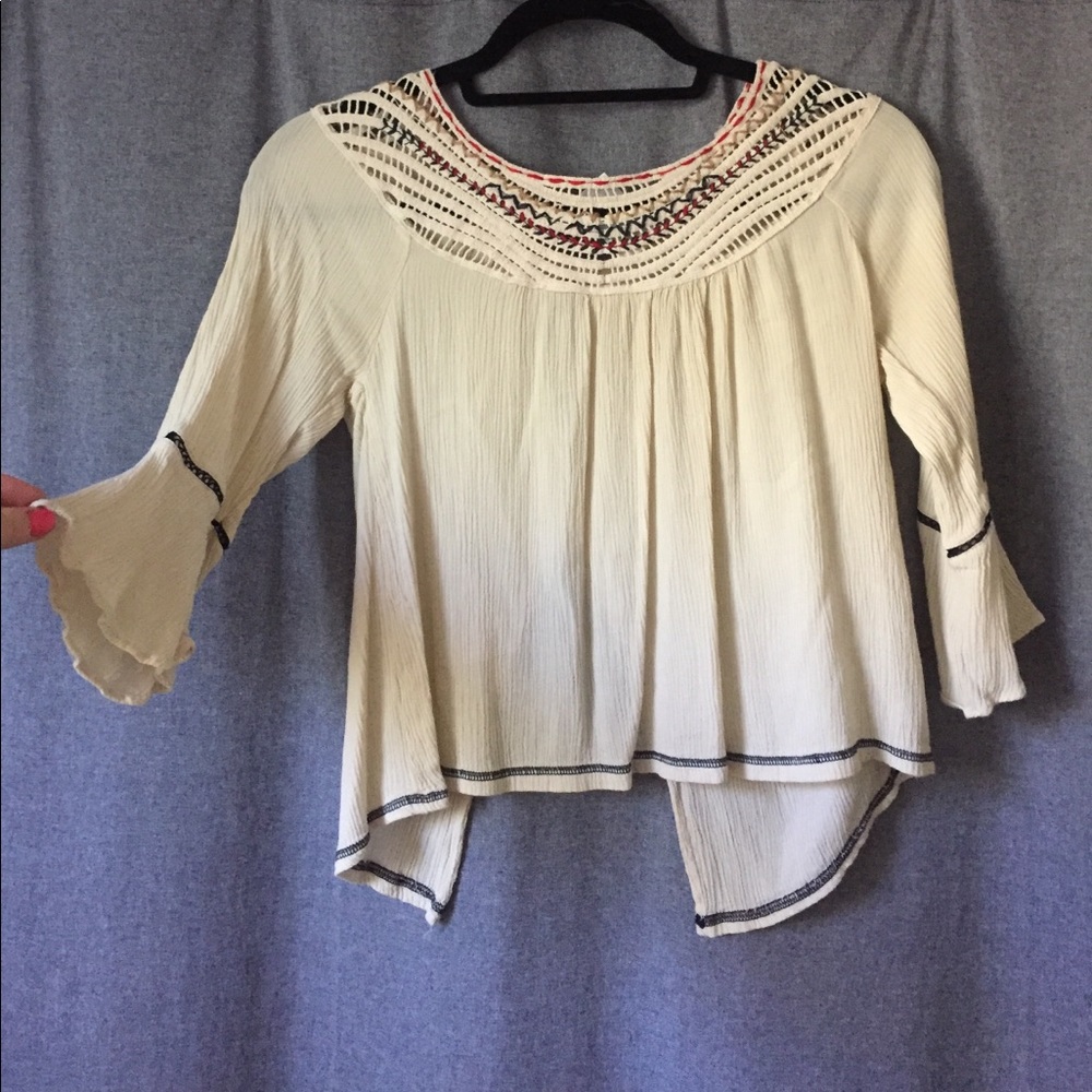 Off-white flowy top