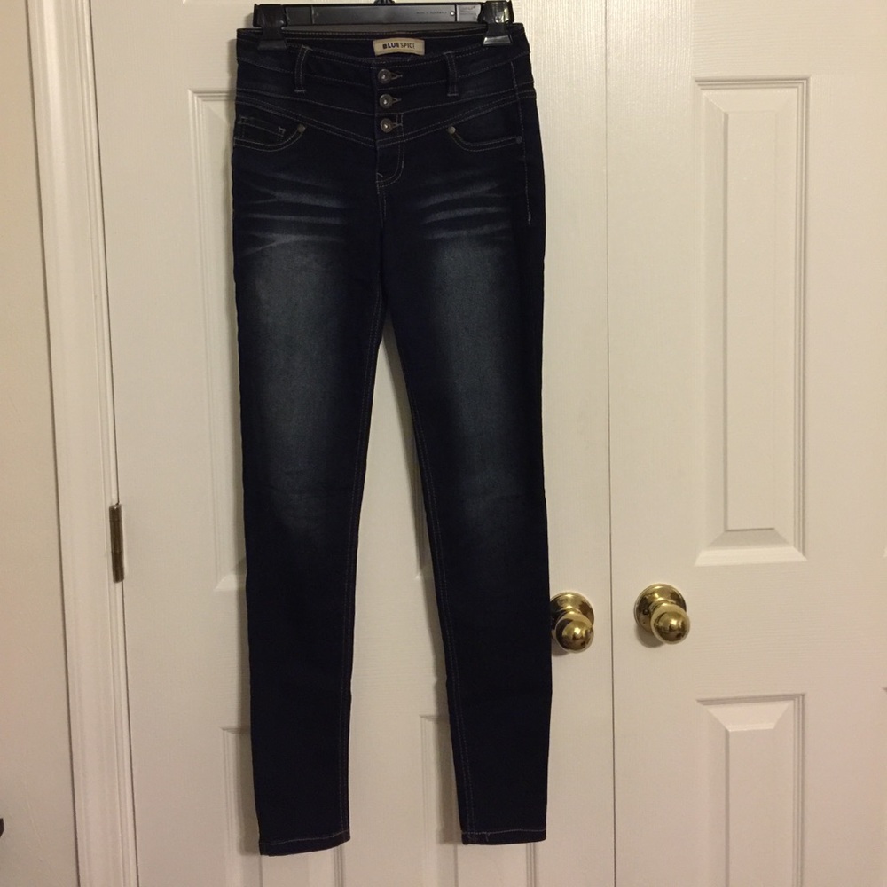 Dark High-Waisted Jeans